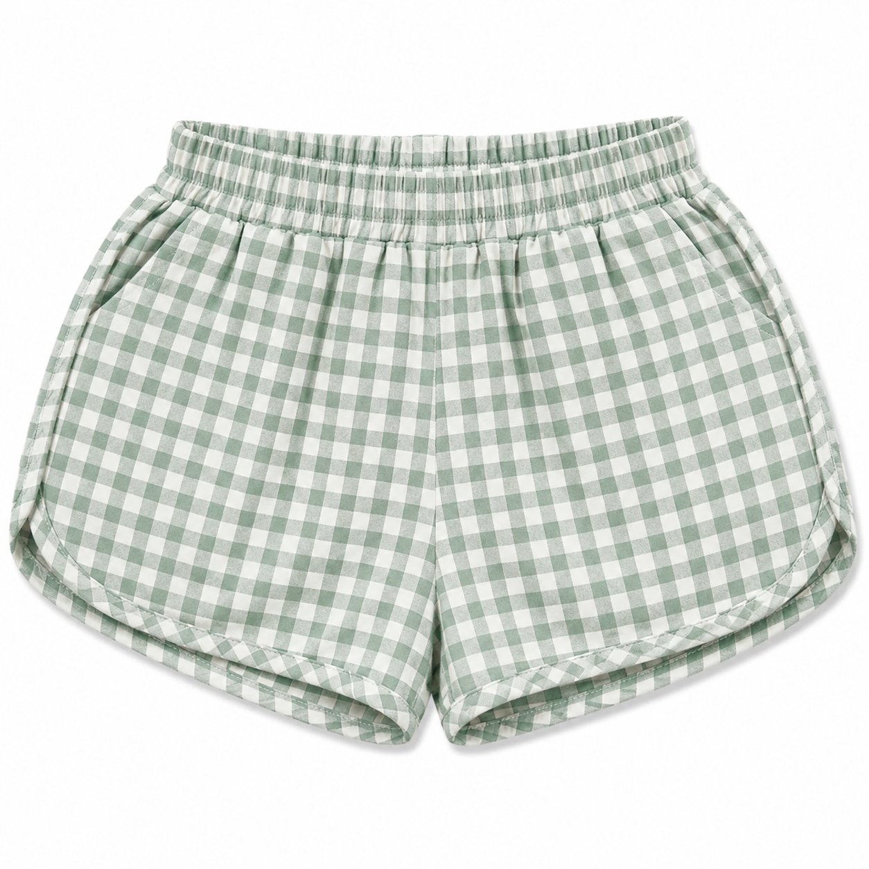 Mebie Baby -Green Gingham Shorts