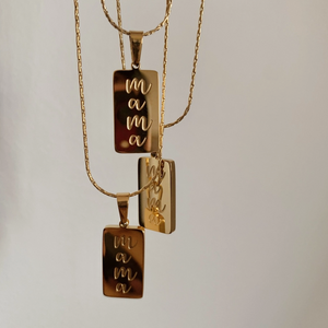 Mama Necklace Tag - 18K PVD Gold Plating|176835