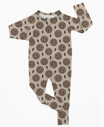 Neutral Smiley Lightning Bolt | Bamboo Romper|106490