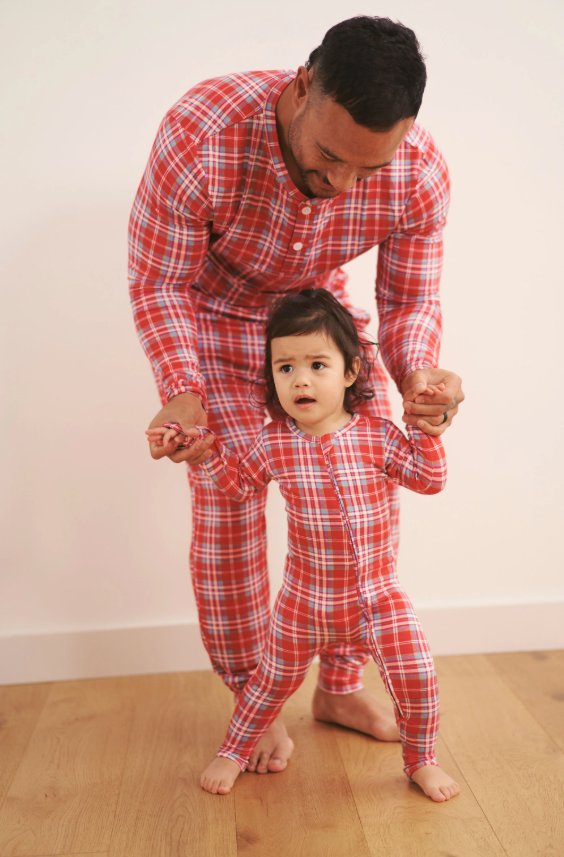Bambie & Birdie - Zipper Sleeper - RED PLAID|171152