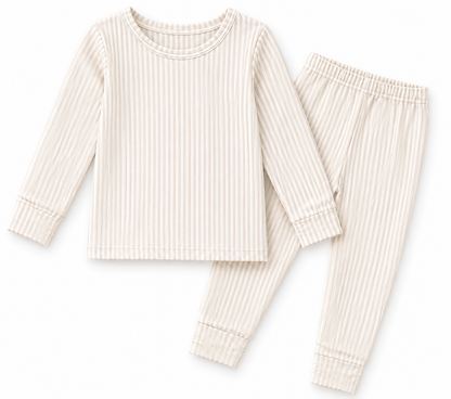 Roobear - Pinstripe Two-Piece PJs Honeycomb Golden - 6T