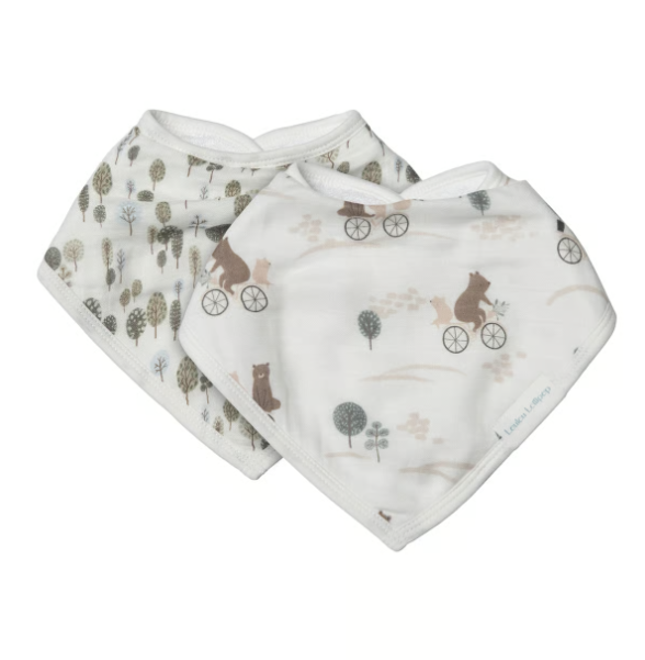 Muslin Bandana Bib Set - Bears on Bikes|136206