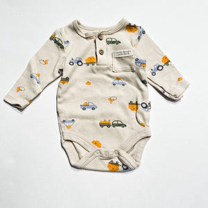 Rabbit + Bear Onesie 0-3M|205523