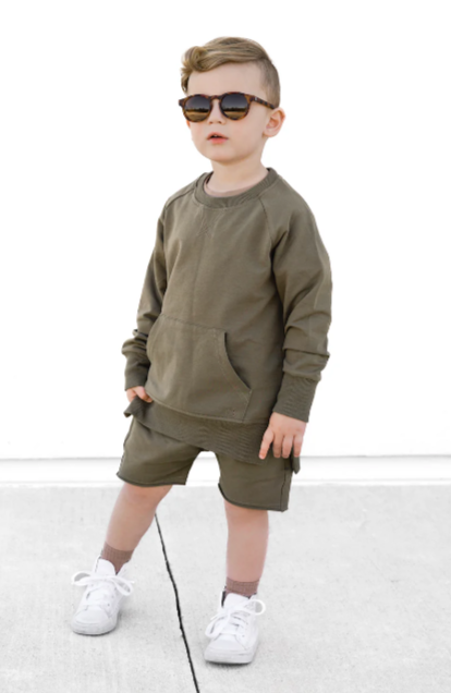 Little Bipsy - Pocket Pullover - Dark Moss|94698