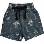 Mebie Baby - Navy Surfer Linen Cotton Shorts|205058