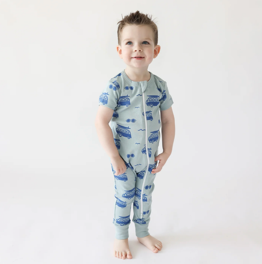 Parade - 2 Way Zip Romper Short Sleeve - Surf|147292