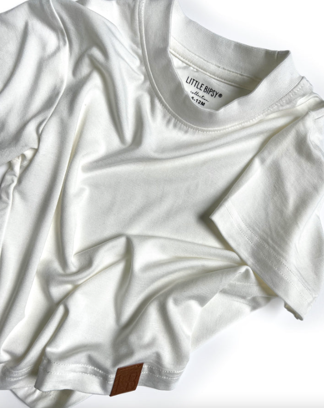 Little Bipsy - OVERSIZED BAMBOO TEE - WHITE|86083