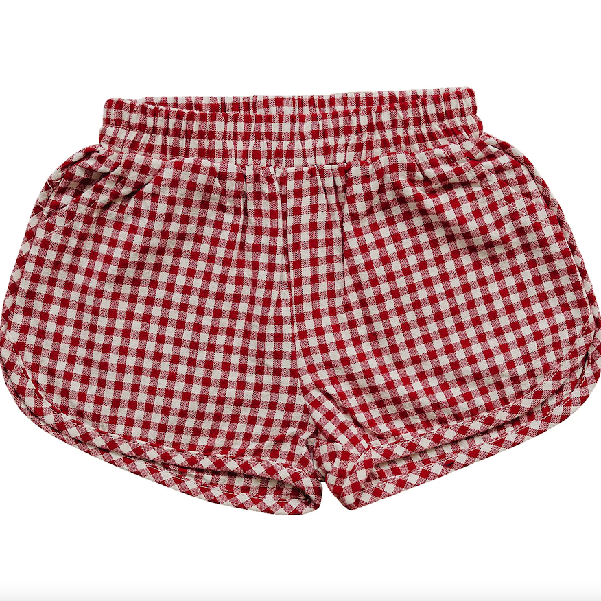 Mebie Baby - Red Gingham Shorts|185383