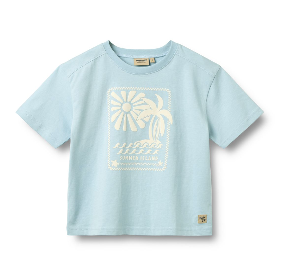 Wheat - T-shirt S/S Kim Summer Sky|197205