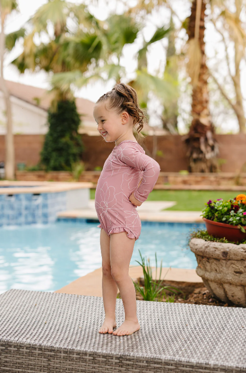 Current Tyed - "Olivia" Ruffle Rashguard Suit|140508