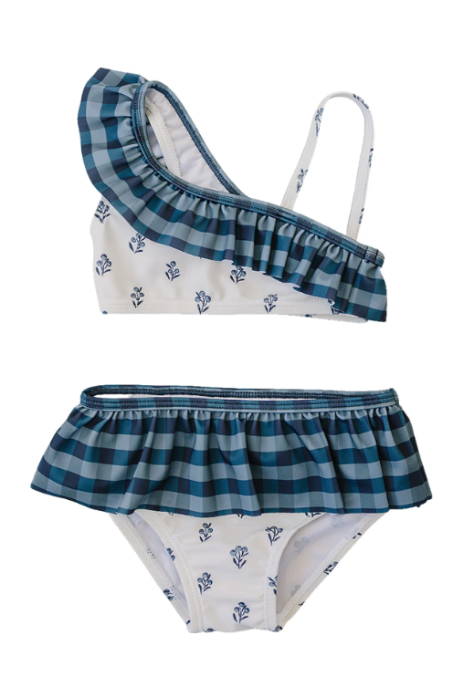 Mebie Baby - Cream Berry Ruffle Shoulder Bikini|185287