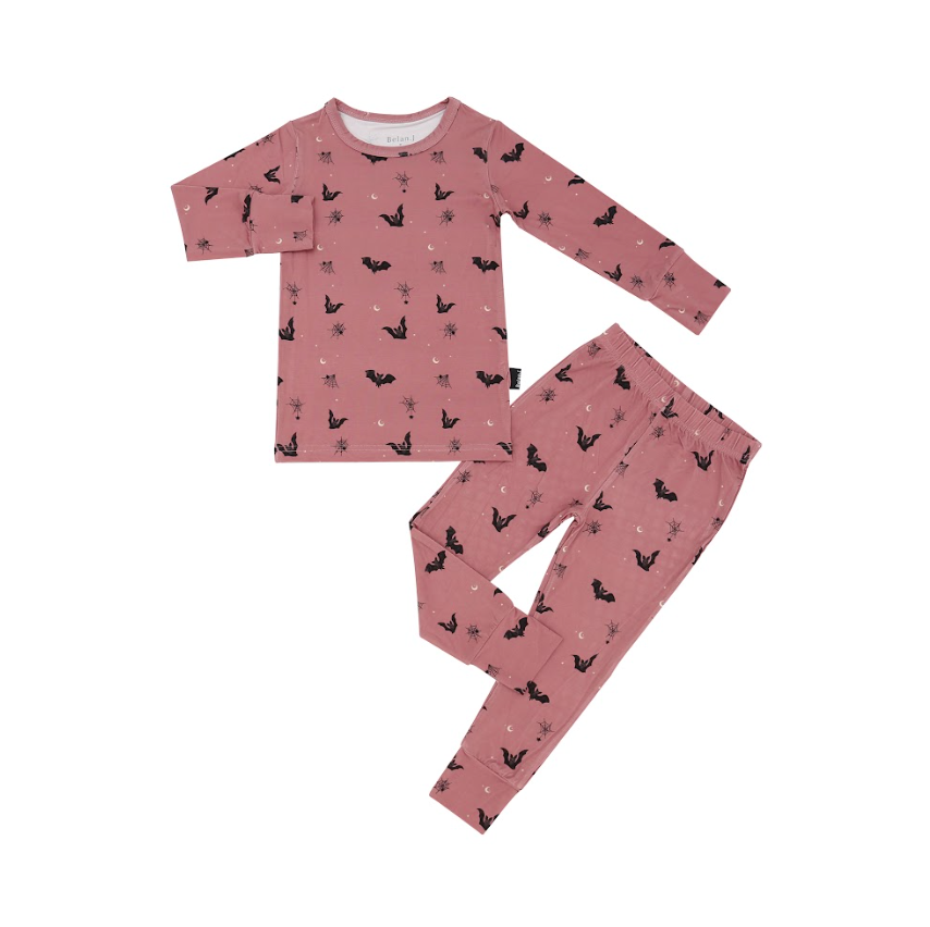 Belan.J - Long Sleeve PJ's Bats Ash Rose|158757