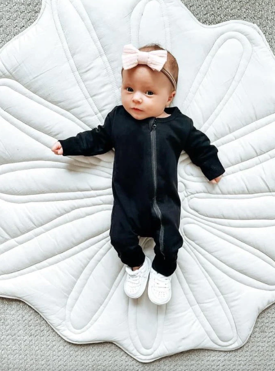 Little Bipsy - Black 2-Way Zip Romper|80337