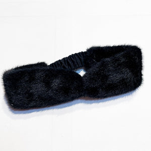 Black Fur Bow 6-12M|145886