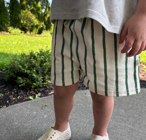 Roobear - Organic Cotton Striped Shorts - Green|153142