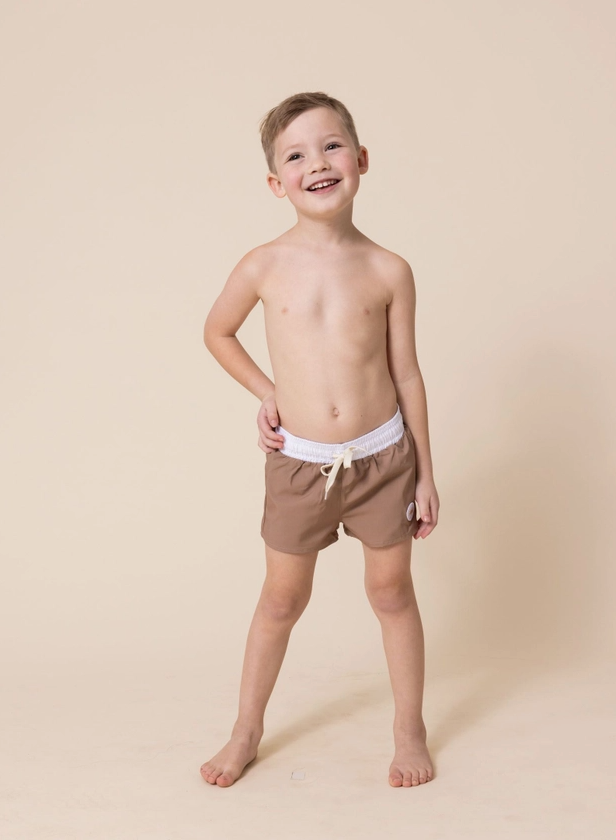 Roco Swim - Boardshort Brown/White|91705