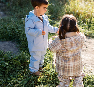 Roobear - Fleece-Lined Rain Jacket Gingham|173360