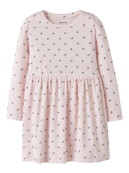 Name It - Long Sleeve Ribbed Floral Dress|225516