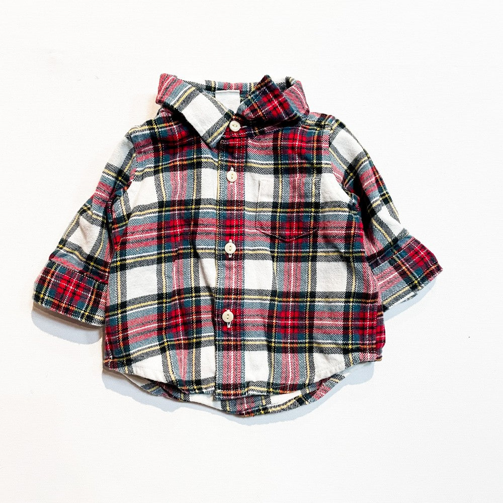 H&M Plaid Shirt 0-3M|79639