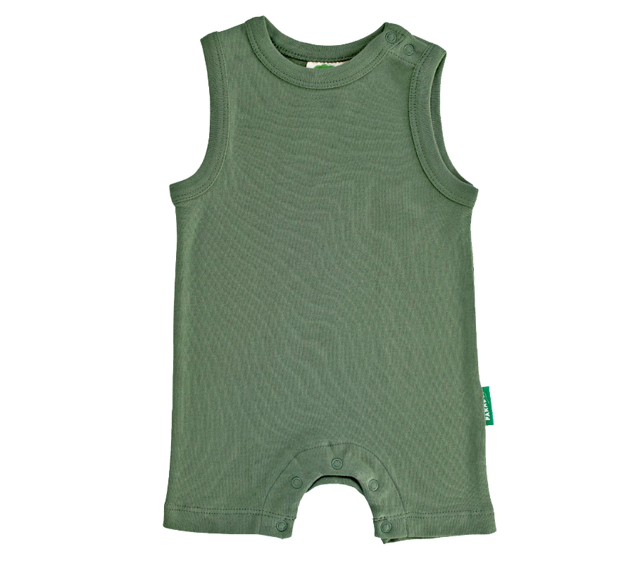 Parade Organics Tank Romper Camper Green|137629
