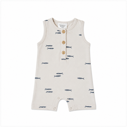 Mebie Baby - Fish Short Romper