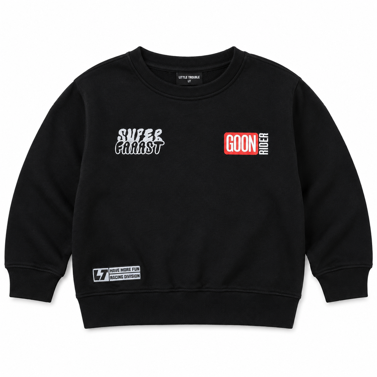 Little Trouble - Too Fast Crewneck Black