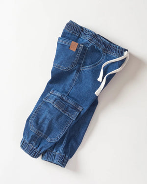 Little Bipsy - Cargo Denim Jogger - Classic|107975