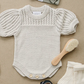 Mebie Baby - Oatmeal Knit Shirt Romper|91277