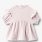 Wheat - Dress 3/4 Sleeve Gro purple light flowers|197172