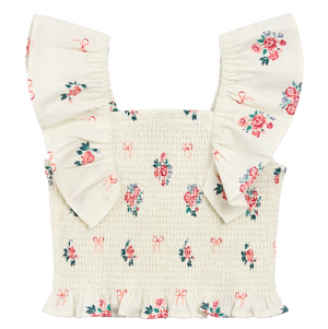 Miles The Label - Woven Floral Bow Shirt|193754