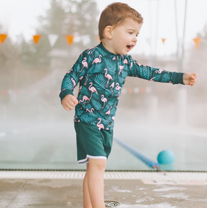 Honeysuckle - Kid's Trunks - Midnight Blue, White Trim|140829