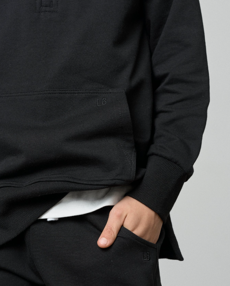 Little Bipsy - Quarter Zip Pullover - Black|177922