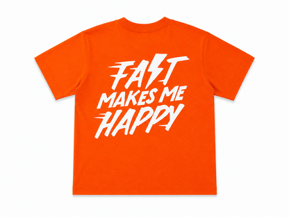 Little Trouble - Fast Makes Me Happy T-Shirt Orange