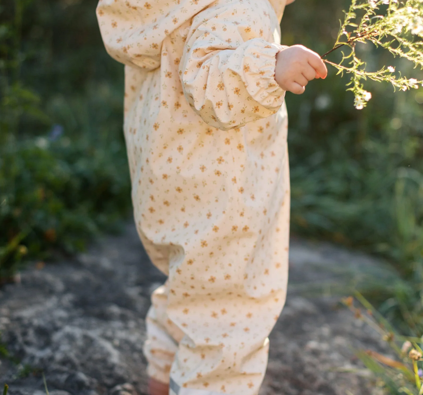 Roobear - Fleece-Lined One-Piece Suit Floral|173375