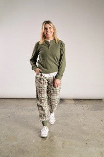 Little Bipsy - Adult Lounge Jogger - Plaid|114343