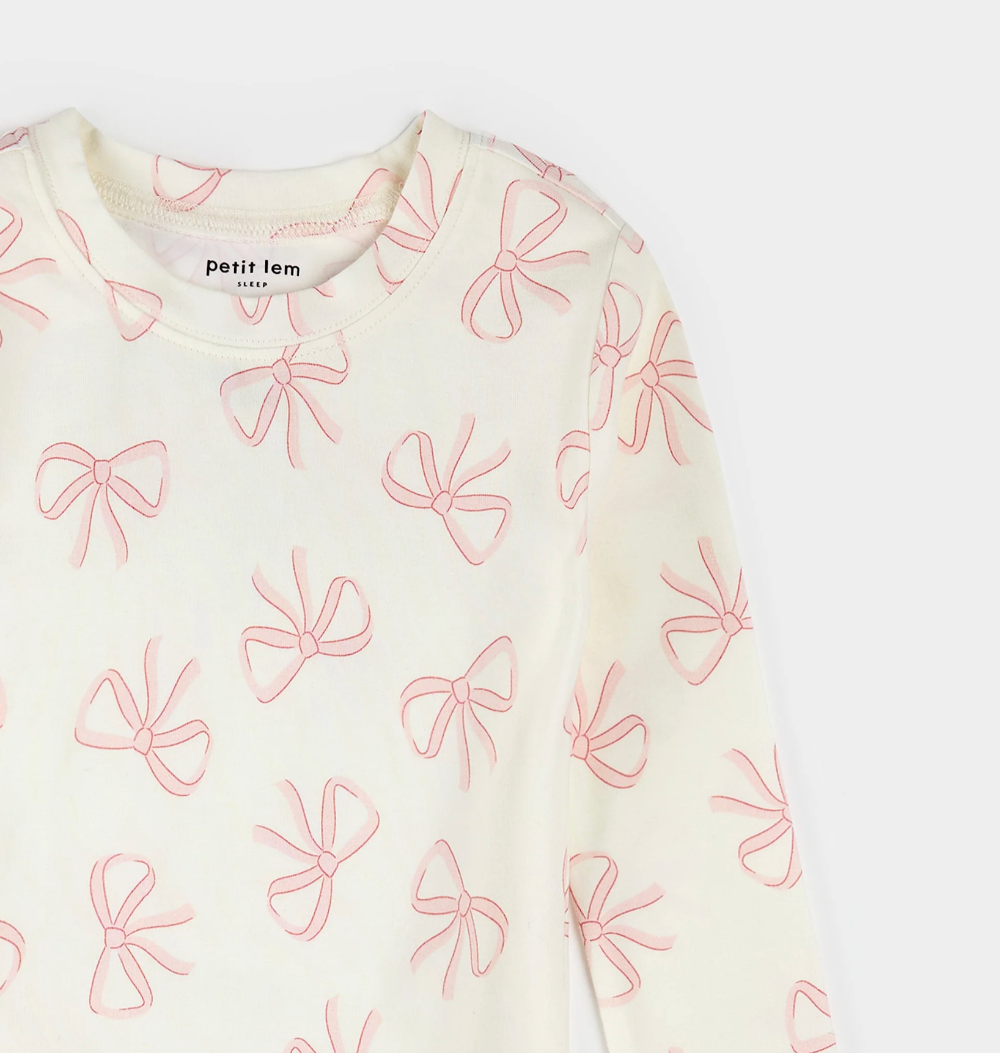Petit Lem - 2 Piece PJ - Bow|187326