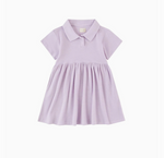 Norsu Organic - Organic Waffle Polo Dress-Iris|104097