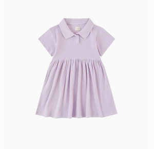 Norsu Organic - Organic Waffle Polo Dress-Iris|104097