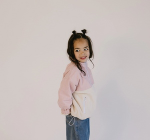 Roobear - Colourblock Fleece-lined Jacket True Cream + Brown|174793