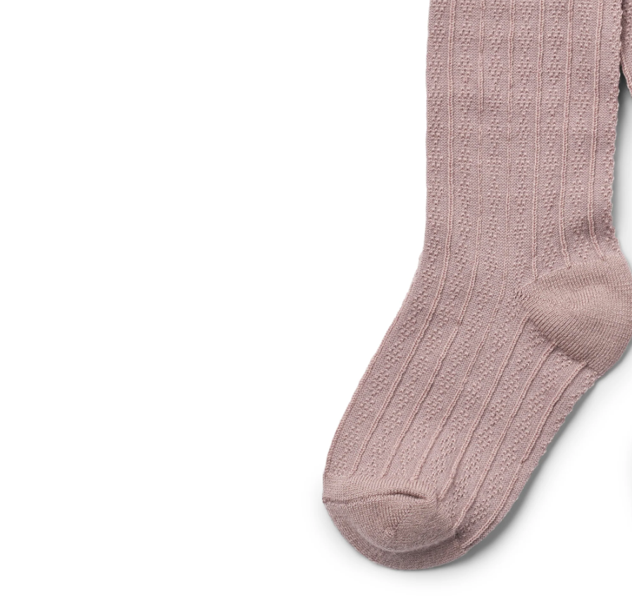 Wheat - Wool Lace Tights Karla dry rose|164439
