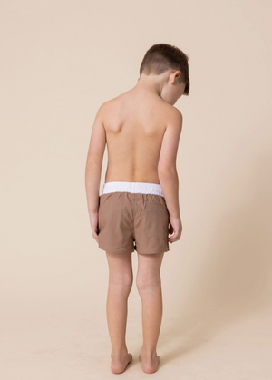 Roco Swim - Boardshort Brown/White|91703