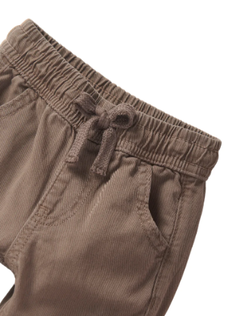 Cotton Twill Cargo Jogger - Mushroom|164271