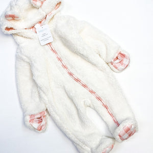 Indigo Sherpa Bunting Suit 0-6M|33236