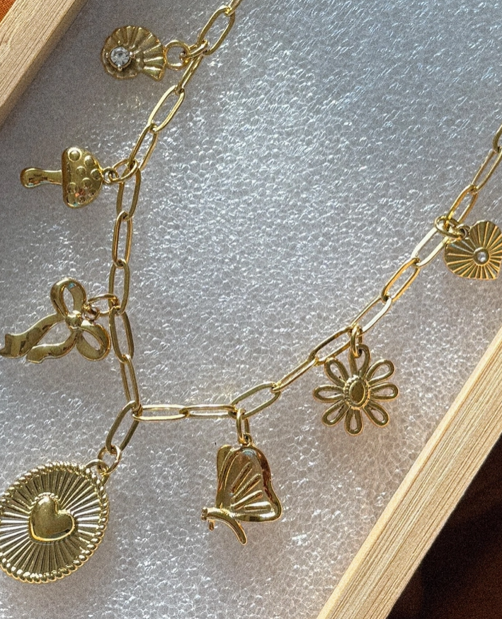 Sweetheart Charm Necklace -18K PVD Gold Plating|186989
