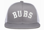 Flat Brim Trucker Hat - Bubs - Grey/White|141783