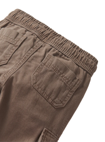 Cotton Twill Cargo Jogger - Mushroom|164273