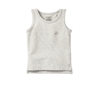 Little Bipsy - Palm Jersey Tank - Light Heather Grey|142535