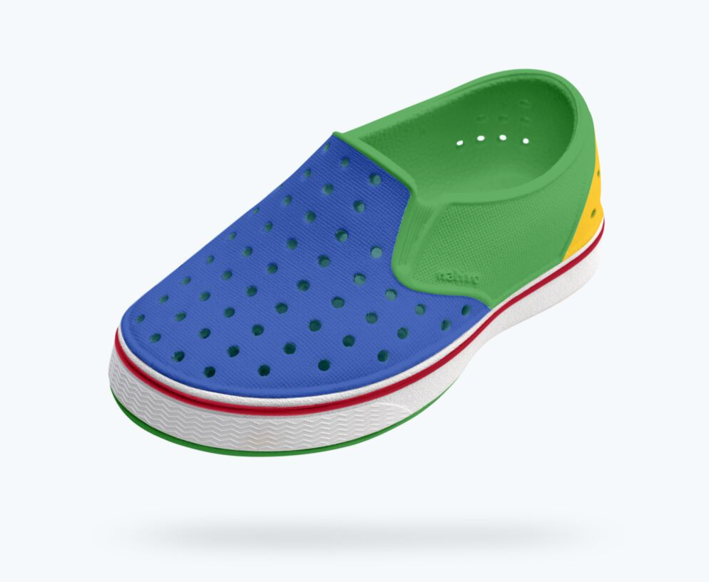Native - Miles Block Kids - Hilly Green/ Shell White/ UV Freesia Block|202577