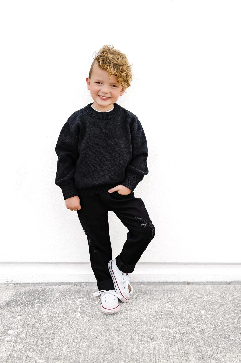 Little Bipsy - Knit Sweater - Black|109176