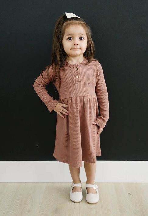 Mebie Baby - Dusty Rose Organic Dress|91174